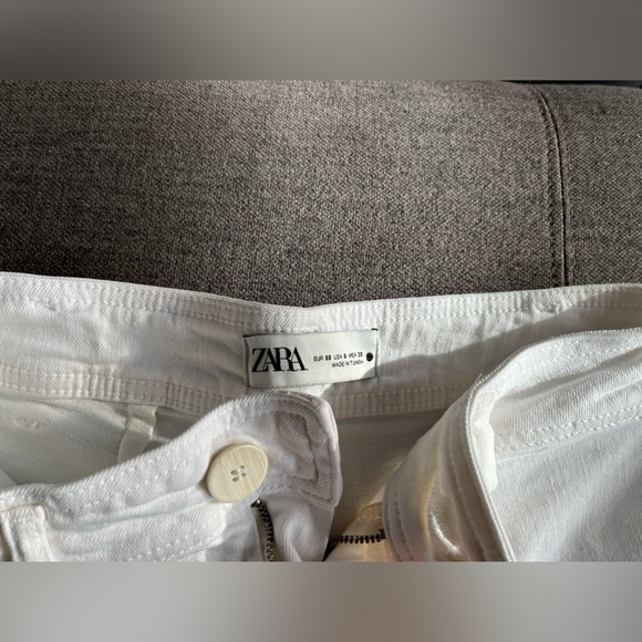 NWOT Zara Marine Straight Jeans Ecru - Picture 3 of 5